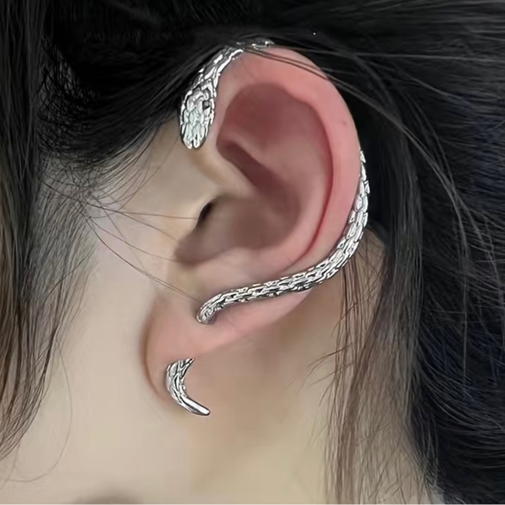 Pair of Silver Tone Snake Ear Cuffs Earrings NWT - Picture 14 of 14